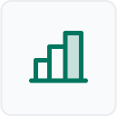 Ein grünes Balkendiagrammsymbol